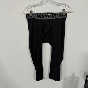 Nike Pro Black Compression Leggings Dri-Fit Men’s Size Medium Athletic Wear